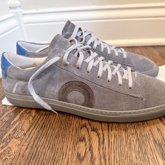 Oliver Cabell low 1 suede gray/blue sneaker - Picture 1 of 6